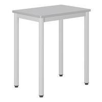 Table Carélie 70x50cm fixe stratifié gris chants polyurét. - Mobidecor