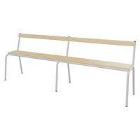 Banc hêtre massif avec dossier T4 T6 Mobidecor thumbnail image 4