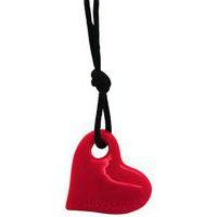 Collier à mastiquer cœur rouge