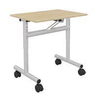 Table 70 x 50 cm rabattable réglable T3 à T6 stra chants polyprop hêtre/gris - Image principale