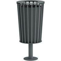 Poubelle extérieure acier inoxydable - Gris - Image principale