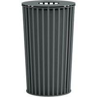 Poubelle extérieure avec ouverture ronde - Gris - Image principale