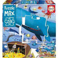 Puzzle max Les animaux sous marins 28 pièces