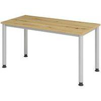 Bureau droit pieds ronds 140 cm - Hammerbacher - Image principale