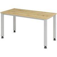 Bureau droit pieds carrés 140 cm thumbnail image 2
