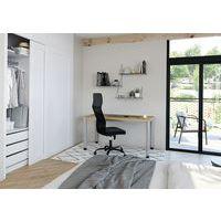 Bureau droit pieds ronds 120 cm Chêne thumbnail image 3