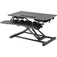 Poste de travail Essentiel assis debout ajustable en hauteur noir - V7 thumbnail image 3