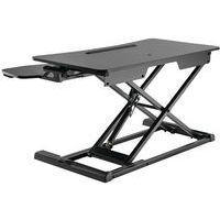 Poste de travail Essentiel assis debout ajustable en hauteur noir - V7 thumbnail image 5