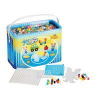 Baril de 3000 perles couleurs assorties - Hama maxi