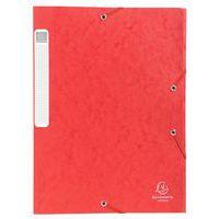 Chemise élastiques rabats 24,5x32,5x4cm carte lustrée rouge - Image principale