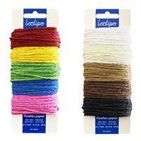 Lot de 10 ficelles colorées de 5m en papier - Loolipo