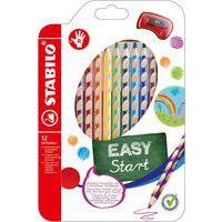 Etui 12 crayons de couleur EASYcolors + 1 taille-crayon - Stabilo