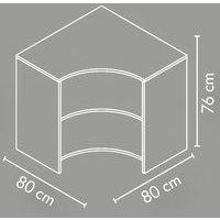 Meuble d'angle intérieur 1 étagère bouleau - Image 3
