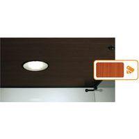 Vitrine Easy E5 - Avec armoire basse et éclairage socle Merisier thumbnail image 2