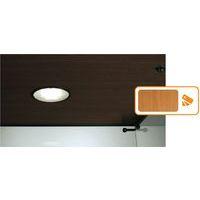 Vitrine Easy E5 - Avec armoire basse et éclairage socle Hêtre thumbnail image 3