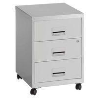 Caisson mobile métal 3 tiroirs Gris clair - Image principale