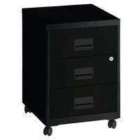 Caisson mobile métal 3 tiroirs Noir - Image principale