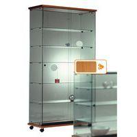 Vitrine Easy E6 avec éclairage socle Merisier thumbnail image 2