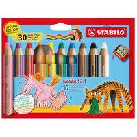 Etui 10 crayons woody 3 in 1 Edition 30 ans + taille-crayon - Image principale