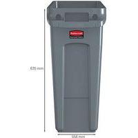 Collecteur Slim Jim® avec conduits d'aération 60 L gris - Rubbermaid thumbnail image 3