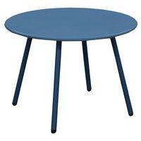 Table basse Rio Ø 50 cm, châssis bleu/plateau bleu - Image principale