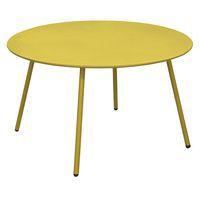 Table basse Rio Ø 70 cm, châssis moutarde/plateau moutarde - Image principale