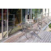 Guéridon Cuba 70 x 70 cm, châssis mastic/plateau mastic - Image 2