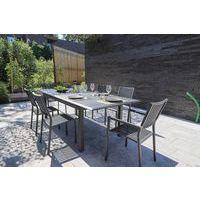 Table Louisiane 187/247 cm, châssis graphite/plateau graphite - Image 2