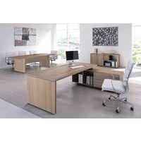 Bureau avec console Flora L 225 cm noyer - Image 3