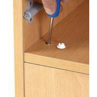 Meuble Simeo 3 colonnes sans porte - profondeur 42 cm - coquille oeuf thumbnail image 2