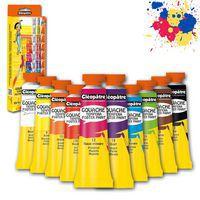 Lot 10 tubes gouache 10ml - Cléopatre