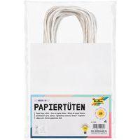 Sac en papier blanc vergé à décorer