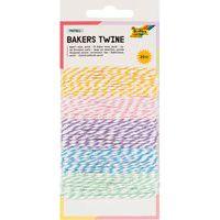 Lot 5x4 m cordons coton bicolores pastel - Image principale