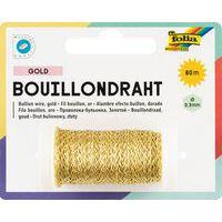 Fil bouillon métallique doré 60 m - Folia