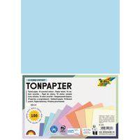 Lot 100 fles papier dessin A4 130g 10 coloris pastel - Folia