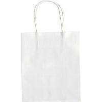 Sac en papier blanc vergé à décorer (Lot de 20) thumbnail image 2