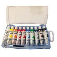 Boite de 10 tubes 10Ml de gouache  1 pinceau inclus - Ulmann