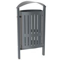 Poubelle Silaos 50 L acier - scellement direct - gris Procity - Image principale