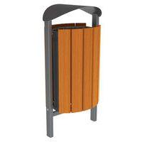 Poubelle Silaos 50 L acier/bois - Procity - Image 3