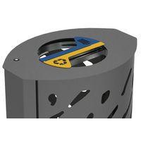 Poubelle Venise tri sélectif 2 x 60 L galva - Procity - Image 5