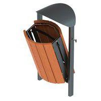 Poubelle Silaos 50 L acier/bois - Procity thumbnail image 4