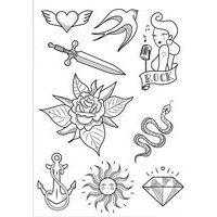 Tatoos à colorier 1 feuille A5 Rock thumbnail image 2