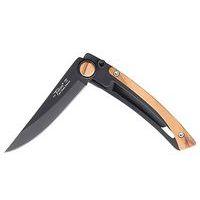 Couteau de poche lame noire & Manche Olivier - Liner Lock Le Thiers thumbnail image 3