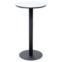 Table Mezzo ronde haut. 75 ou 110 cm plateau stratifié blanc Paperflow