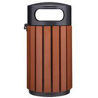 Poubelle Zeno alu 60L effet corten /tête manganese - Image 3