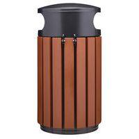 Poubelle Zeno alu 60L effet corten /tête manganese thumbnail image 2