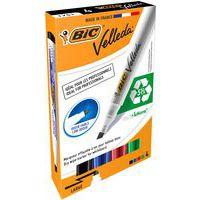 Pochette 4 marqueurs velleda ecolution pointe biseautée - Bic