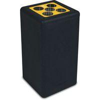 Poubelle circulaire à gobelets BrickBin Cups 65L noir/jaune - Image principale