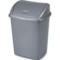 Poubelle à couvercle basculant 15 L Gris - Image 2