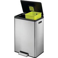 Poubelle à pédale Ecocasa II Recycling Step Bin 20+20 L inox thumbnail image 4